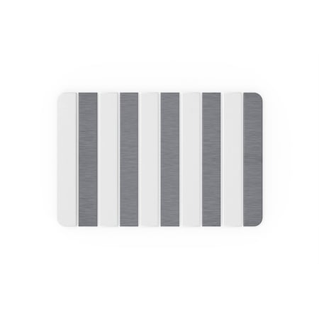 Castello Usa Diatomite Quick-Dry Stone Bath Mat - White and Gray, Medium CB-DBM-WG